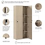 Bush Business Furniture Assure 72"H Single Tier Natural Elm Storage Lockers (AUS230NEK)~#|#~70432D7B-BB36-4A89-A42A424712E6FB4B_sc7