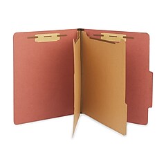 Staples® Recycled Pressboard Classification Folder, 2-Dividers, 2