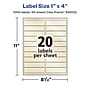 Avery Pearlized Ivory Rectangle Multipurpose Labels, 1" x 4", Ivory, 1000/Box (94202)~#|#~70472C2E-9D69-4F31-AF41BD56DD48AC85_sc7
