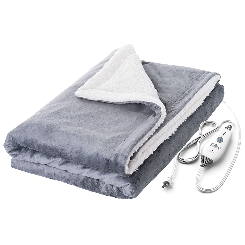 Pure Enrichment Large Heated & Weighted Throw Blanket (PEHTWGHT-G-RT) image 1