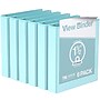 Davis Group Standard View 1.5" 3-Ring Binders, Aqua, 6/Pack (7412-12-06)~#|#~704EE2C9-F1A1-4D91-8A77DBD500A53487_sc7