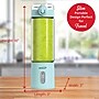 Brentwood 17-Oz. Portable Battery-Operated USB-Chargeable Glass Blender, Blue (RJB-100BL)~#|#~704FD6BD-CF00-4E18-8AAD2B1D0EA33FE2_sc7