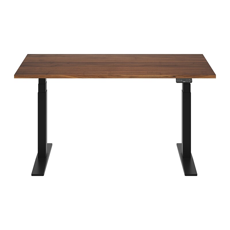 FlexiSpot E7COMMERCIAL 60''W Electric Height Adjustable Standing Desk, Black Walnut/Black(E7BCOM6030-BW) image 1