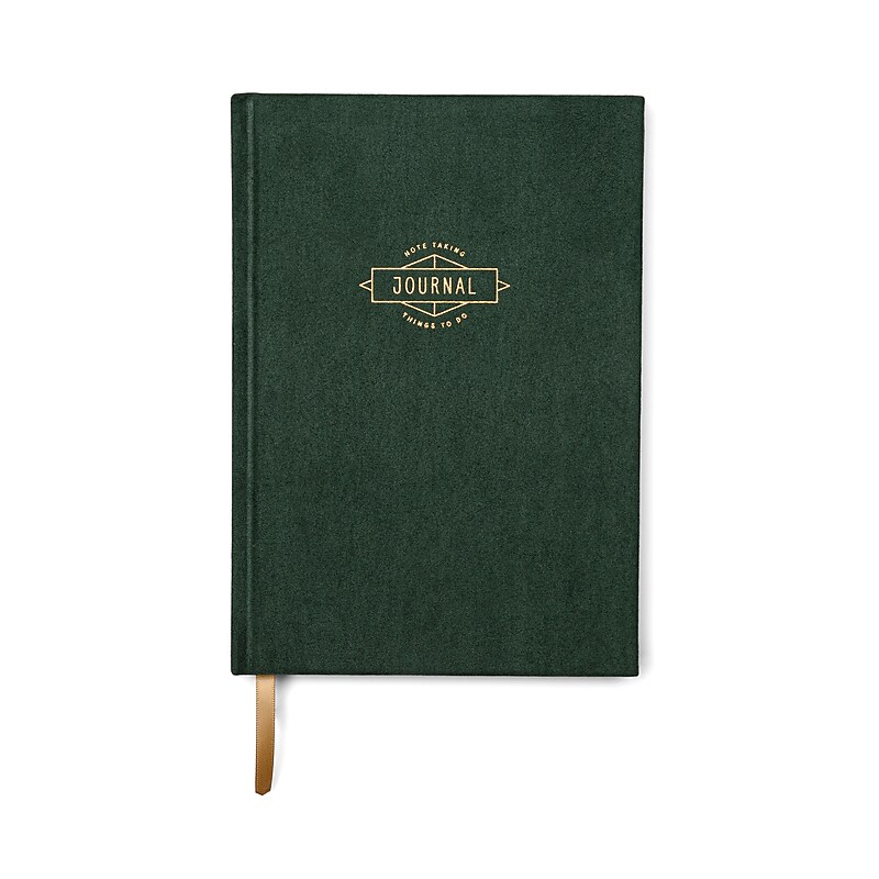 DesignWorks Ink Hardcover Journal, 5.5" x 7.875", Narrow Ruled, Forest Green, 160 Pages (TJB58-24ST) image 1