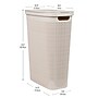 Mind Reader 10.57-Gallon Hamper with Lid, Plastic, Ivory (40FABHAMP-IVO)~#|#~70541174-9B32-4F75-9E6353D43B4E7BCA_sc7