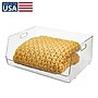 iDESIGN Large Stackable Plastic Storage Bin, Clear (40094)~#|#~7058E5A7-8685-47AA-AEEADAE519029FB9_sc7