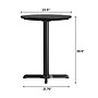 Flash Furniture TopGuard 24" Round Wood Dining Table with X-Base, Black Faux Marble/Black Base (STRD24BMAT2222)~#|#~7060BF8B-6417-4CD7-905ECB0582E73B1E_sc7