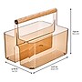 mDesign 2-Compartment Plastic Desk Organizer, Sand/Natural (26056)~#|#~7063B778-B51E-454E-84D669604712727C_sc7