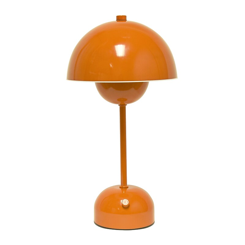 Simple Designs Mushroom Magic LED Table Lamp, Orange (LD1069-ORG) image 1