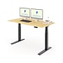 FlexiSpot E7 Pro 60"W Electric Adjustable Bamboo Standing Desk, Bamboo/Black (E7BPRO6030-LBZB)~#|#~706DCB88-D214-45BC-B1E6E0B964B38857_sc7