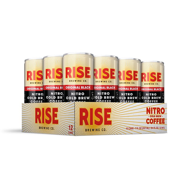 RISE Brewing Co. Original Black Nitro Cold Brew Coffee, 7 oz., 12/Carton (FG-SS-001-007-012) image 1