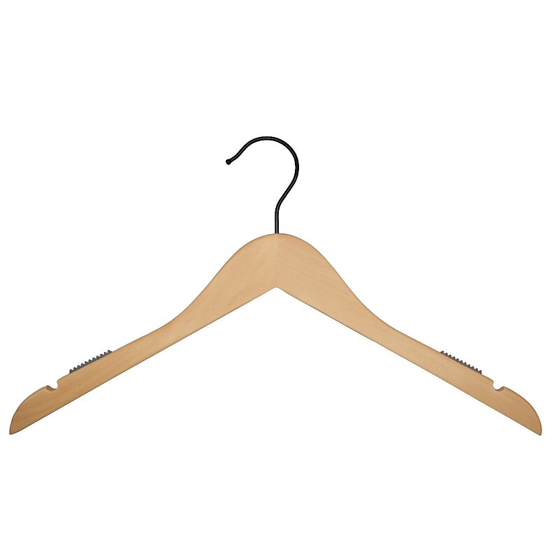 Nahanco Wood Clothes Hangers, Natural, 100/Carton (20017BH) image 1