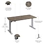 Bush Business Furniture Move 40 Series 60"W Electric Height Adjustable Standing Desk, Modern Hickory/Cool Gray (M4S6030MHSK)~#|#~70776C95-8351-4DE0-B2579184B7760898_sc7