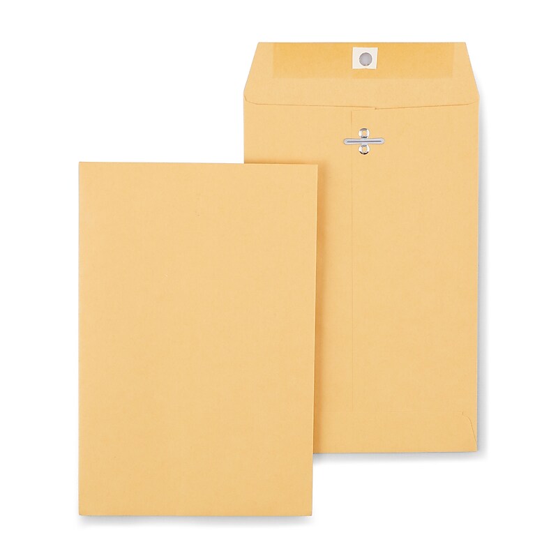 Staples Clasp #1 Kraft Catalog Envelope, 6" x 9", Kraft, 12/Pack (19003/594411) image 1