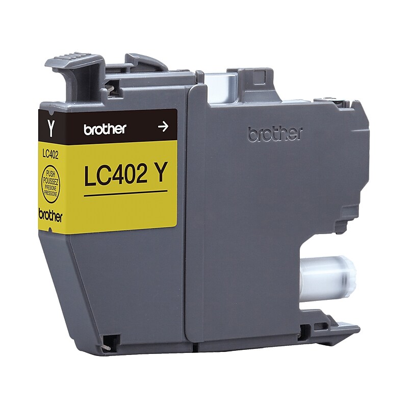 Brother LC402 Yellow Standard Yield Ink Cartridge, Prints Up to 550 Pages (LC402YS) image 1