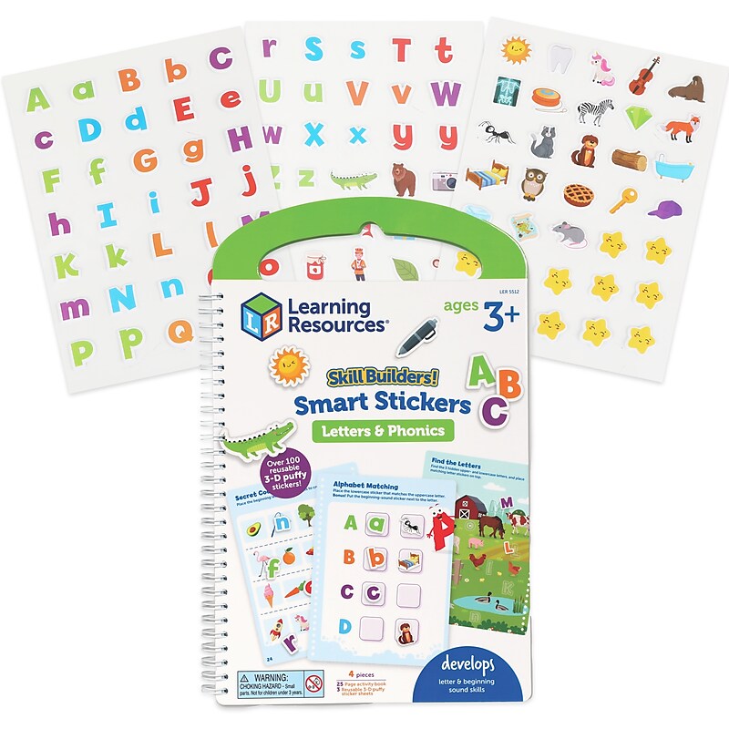 Learning Resources Skill Builders! Smart Stickers Letters & Phonics (LER5512) image 1
