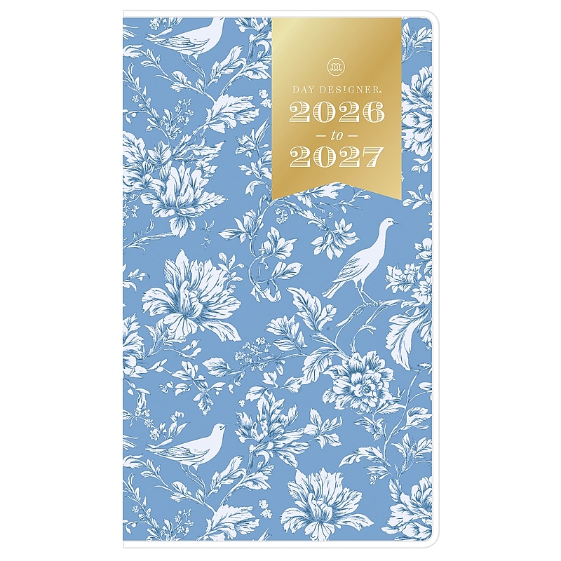 2026-2027 Blue Sky Day Designer Cosmia Blue 6.125" x 3.625" Monthly Personal Organizer, Plastic Cover (158038) image 1
