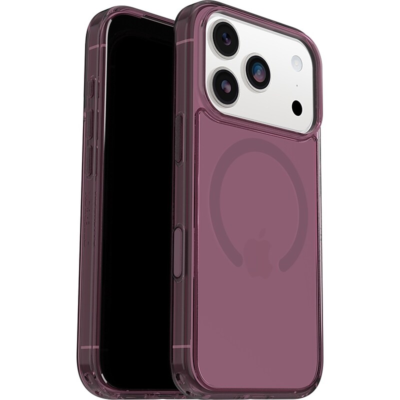 OtterBox Symmetry Series Clear MagSafe Phone Case for iPhone 17 Pro, Shock Absorbing, Purple Mystery (77-98846) image 1
