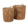 Storied Home Round Water Hyacinth Baskets, Natural, 2/Set (EC1936)~#|#~7094C6AD-6057-4191-8AB2B688EFF7E591_sc7