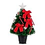 Nearly Natural 24-in Pre-Lit Fiber Optic Classic Star Topped Artificial Christmas Tree with Decorative Planter (T4751)~#|#~70A14840-6374-49E2-956F6A008C6EDB47_sc7