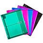 Bazic Poly Project Plastic Binder Pockets, 3-Hole Punched, Black, Purple, Blue, Pink, Teal, 5/Pack, 3 Packs/Bundle (BAZ2157-3)~#|#~70A7B702-870C-4479-9907E71A0BFED102_sc7