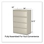Alera® Four-Drawer Lateral File Cabinet, 36w x 19-1/4d x 54h, Putty~#|#~70AA6FD0-1058-474D-A8DAD4176DF1E9DB_sc7