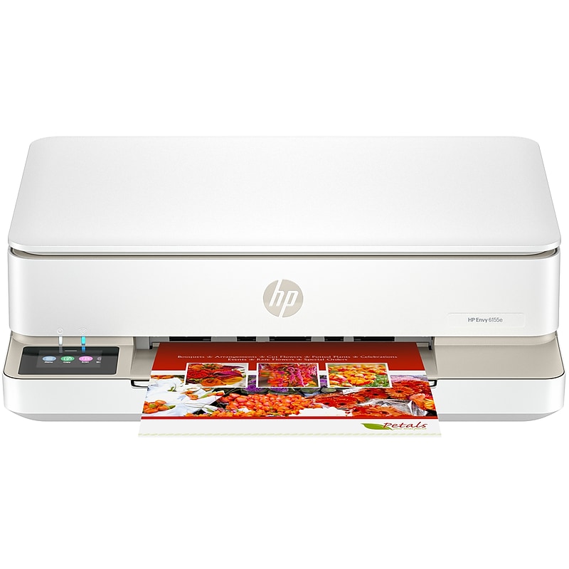 HP Envy 6155e Wireless Color All-In-One Inkjet Printer, Print, Scan, Copy, Best for Home, 3 Months FREE Ink with HP+ (714L5A) image 1