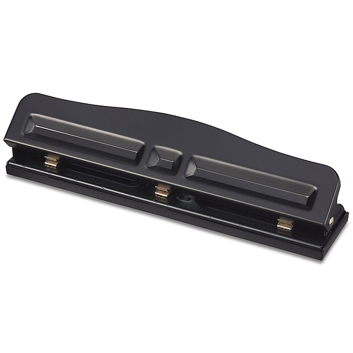 Staples Adjustable Punch, 10 Sheet Capacity, Black (24539-CC