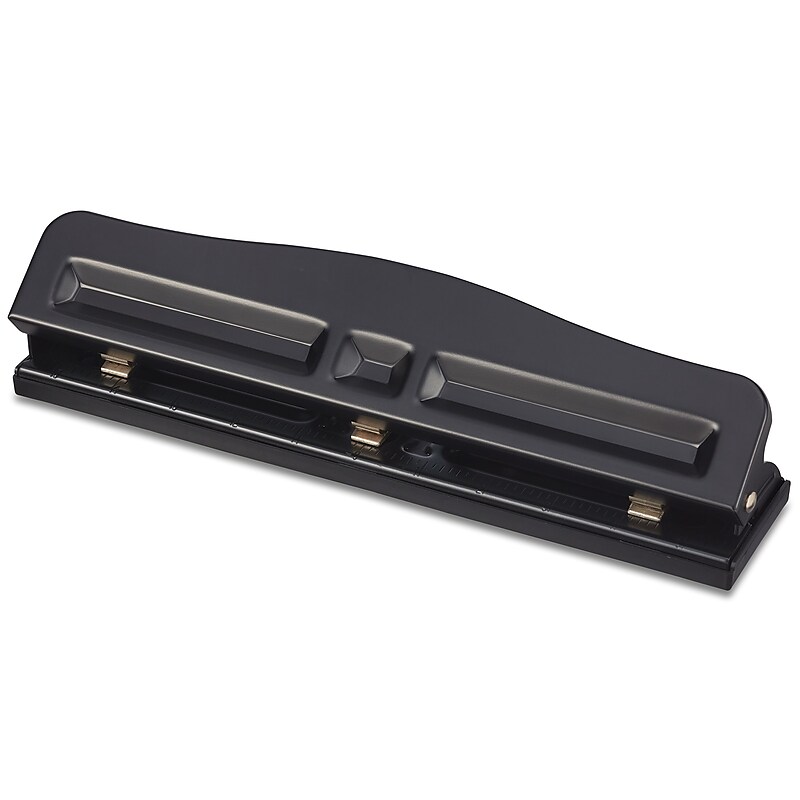 Staples Adjustable Punch, 10 Sheet Capacity, Black (24539-CC/10574) image 1