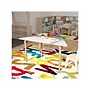 Flash Furniture Bright Beginnings Hercules Trapezoid Table, 47" x 20.75", Height Adjustable, Beech/White (MK-ME088028-GG)~#|#~70B5B2C3-ECF6-4EAC-AECD305FB73E71C3_sc7
