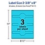 Avery Printable Decorative Edge Multipurpose Labels, 2-3/8" x 8", Bright Blue, 60/Pack (94117)~#|#~70B90C8F-5481-4EC8-8FC11B2D3A4E138B_sc7