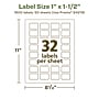 Avery EcoFriendly Laser/Inkjet Rectangle Multipurpose Labels, 1" x 1-1/2", White, 1600/Box (94219)~#|#~70BCF570-99B1-4903-90FE10C54EEA5152_sc7