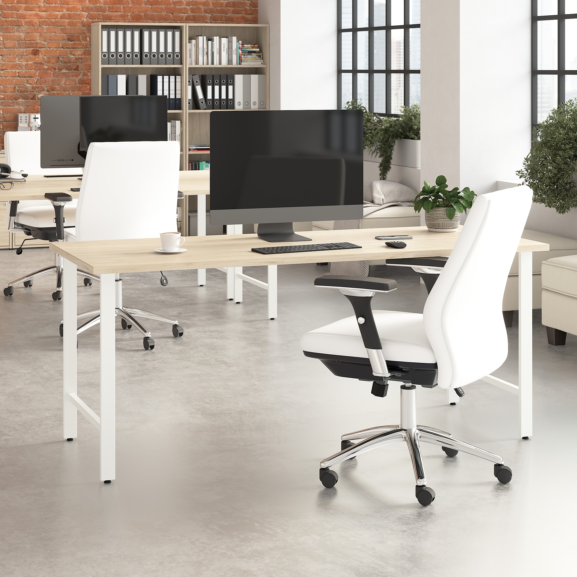 Bush Business Furniture Hustle 72W x 30D Computer Desk with Metal Legs, Natural Elm (HUD272NE) Sansujyuku sansujyuku.com