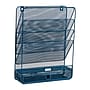 Mind Reader 7-Compartment Metal Desk Shelf, Turquoise (MAGROUND-TUR)~#|#~70C27C0E-8D0F-427B-ACCFC86DB7AD8501_sc7
