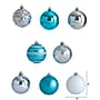 Nearly Natural Holiday Shatterproof Blue Christmas Tree Ornament Set, 80mm, 64/Set (D1001-BL)~#|#~70C6CF9E-6E48-4B17-8C479F9418D11B8A_sc7