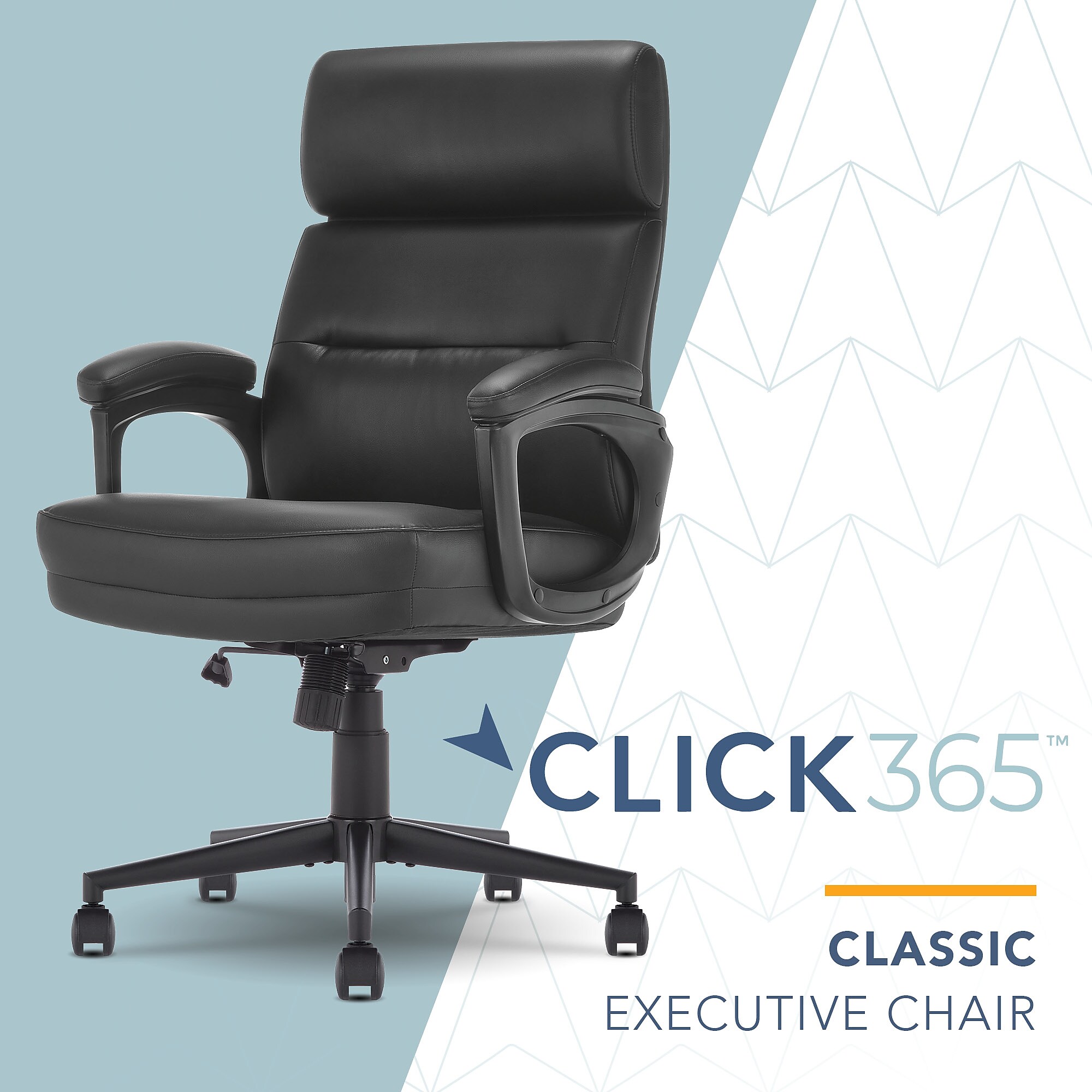 Click365 Classic Ergonomic Bonded Leather Swivel Executive Chair, Black (CCHR10022B) Sansujyuku sansujyuku.com