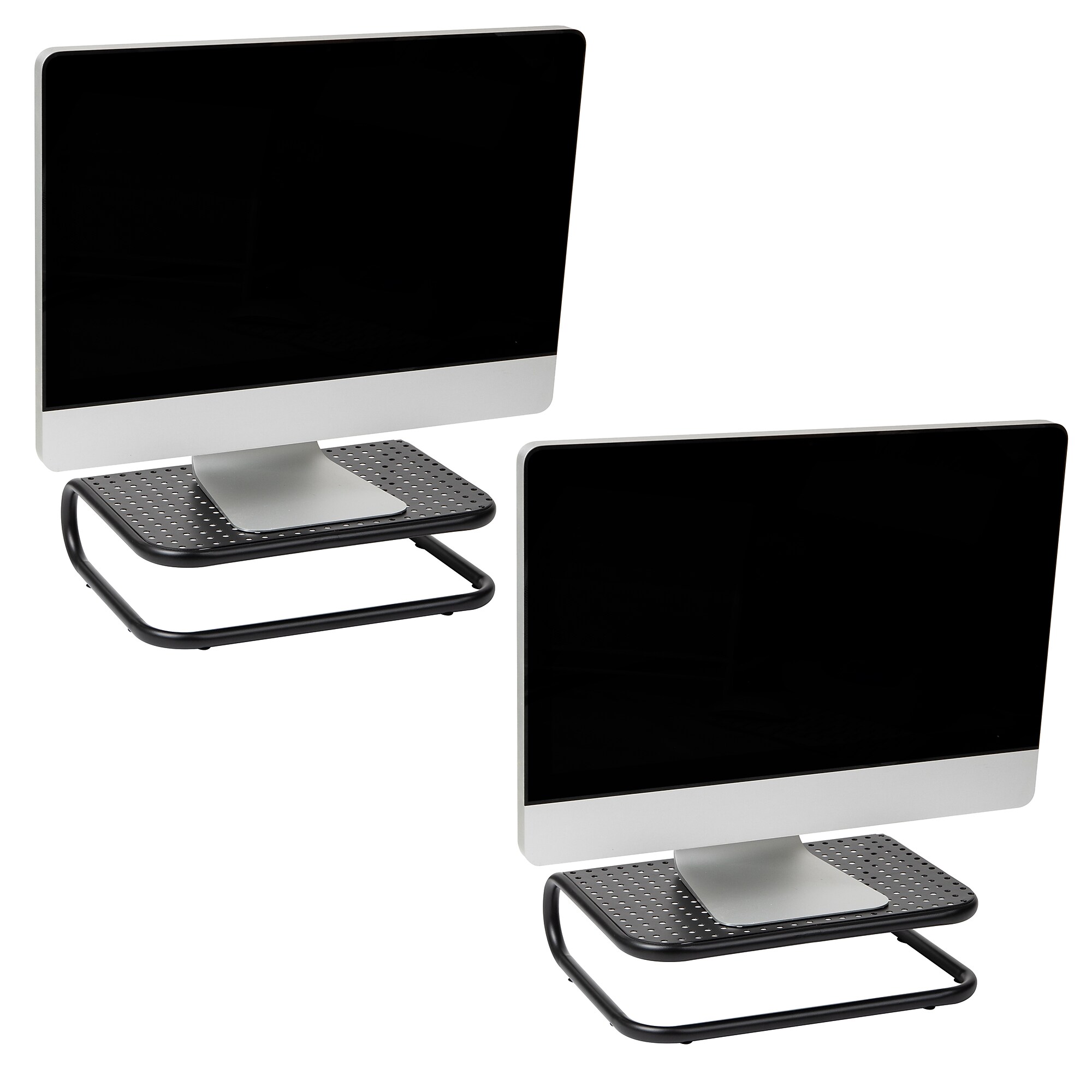 Mind Reader Monitor Stand and Ventilated Desktop Organizer, Black, 2/Pack (2CHORDMON-BLK) Simolary simolary.com
