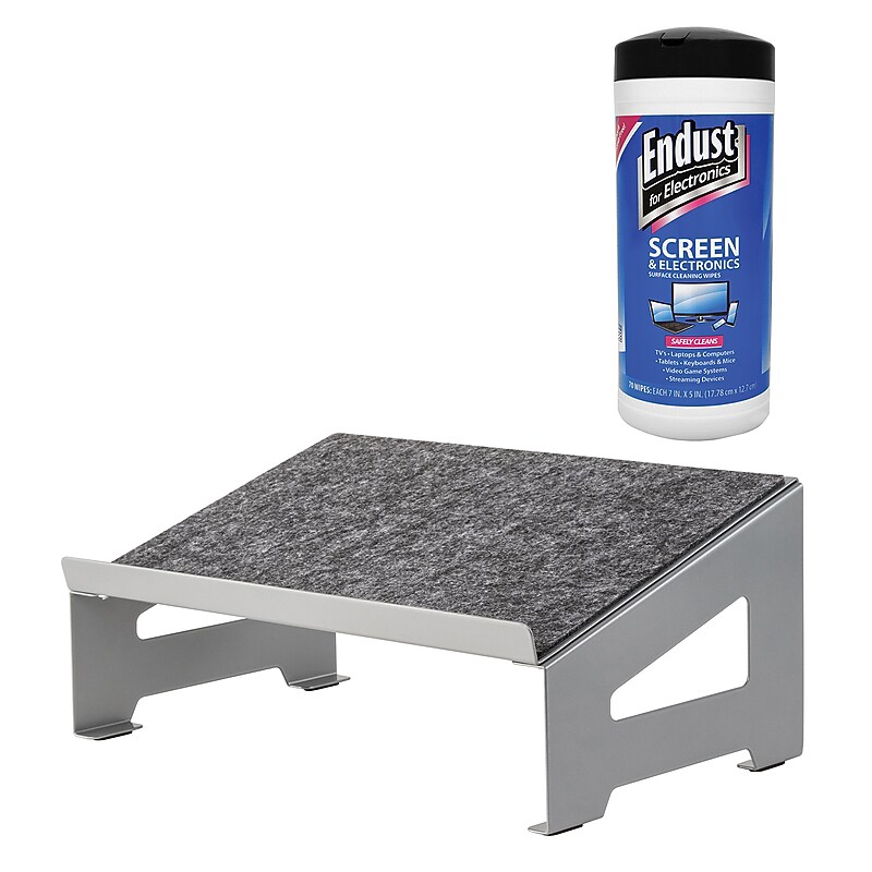 Allsop TechStyle Steel Laptop Stand with Endust for Electronics 70-Count Screen Cleaning Wipes (KITALSNOZ03) image 1