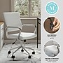 Martha Stewart Piper Faux Leather Swivel Executive Chair, White/Polished Nickel (CH2209212WH)~#|#~70D70B1F-7670-4A70-851607C4B639B193_sc7