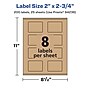 Avery Laser/Inkjet Rectangle Multipurpose Labels, 2" x 2.75", Kraft Brown, 200 Labels/Pack ( 94236)~#|#~70D71F64-135D-490F-8D68CE875BB5DB21_sc7