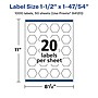 Avery Laser/Inkjet Multipurpose Labels, 1.8704" x ", Glossy Clear, 1000/Box (94120)~#|#~70D74152-0A4B-443F-9F2BC67ABC816768_sc7