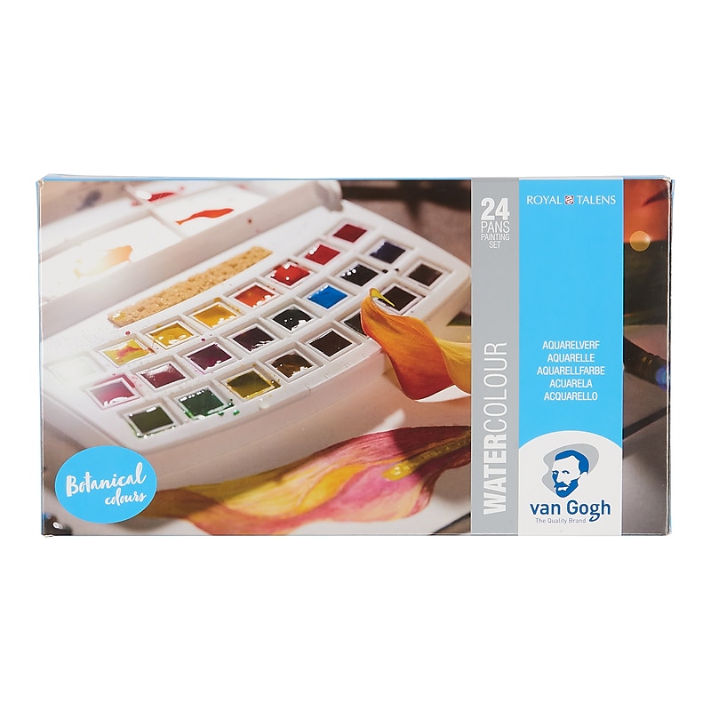Van Gogh Watercolor Plastic Pocket Box, 24 Assorted Colors(VNG20808623) image 1