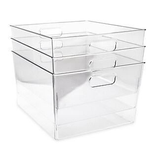 Isaac Jacobs Extra Large Plastic Storage Bins with Handles, 7