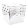 Isaac Jacobs Extra Large Plastic Storage Bins with Handles, 7" x 11.1" x 12", Clear, 3/Pack (PB01-CXL3)~#|#~70E2DECE-FF62-4E3D-B4D7D51170903622_sc7