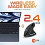 Delton S12/D101 Ergonomic Vertical Wireless Mouse and 15W Wireless Charging Mouse Pad Bundle, Black (DMWS12BD1)~#|#~70E44956-A33A-4EFA-87793F6BA16275FD_sc7