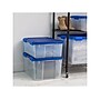Iris WeatherPro 55.7 Qt. Latch Lid Storage Bin, Clear/Blue (500201)~#|#~70E6457B-B550-481B-A5C67B66E22B84B5_sc7