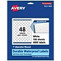 Avery Laser/Inkjet Circle  Waterproof Multipurpose Labels, 1"  Dia, White, 4800/Box (94500)~#|#~70E8CB42-97FF-4E25-A56AB5606B9B9B17_sc7