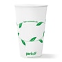 Perk™ Eco Compostable Paper Hot Cup, 16 Oz., White/Green, 300/Carton (PK56221)~#|#~70F1EFEA-20FA-4FA2-8A39BF7F010C7E72_sc7