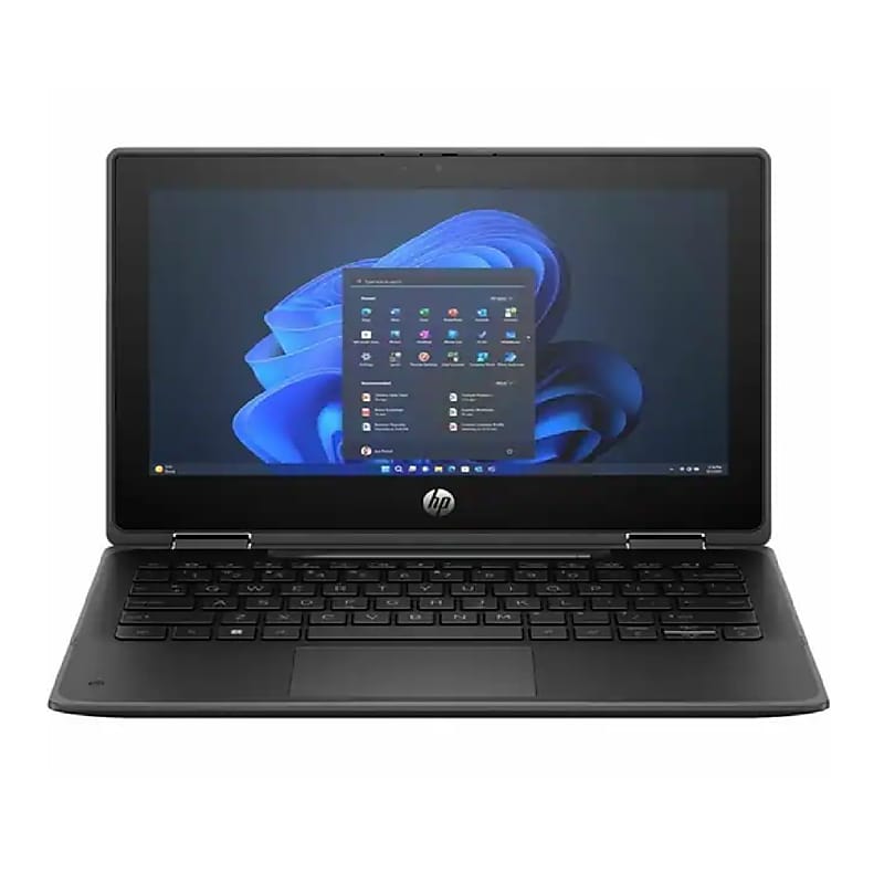 HP Fortis Flip G1i 11.6" 2‑in‑1 Touchscreen Laptop, Intel N150, 3.6GHz, 8GB RAM, 128GB SSD, Windows 11 Pro, Black (D30XTUT#ABA) image 1