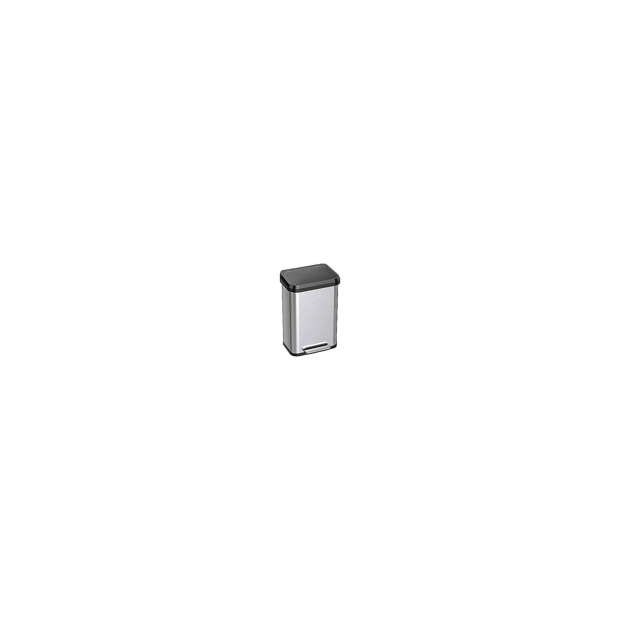 iTouchless SoftStep EXP Stainless Steel Step Trash Can, 13.2-Gallon, Silver/Black (PP13RSB) Sansujyuku sansujyuku.com